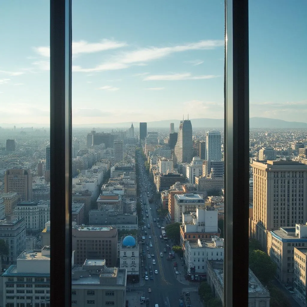 Vista de la ciudad de Buenos Aires desde una oficina de consultoría